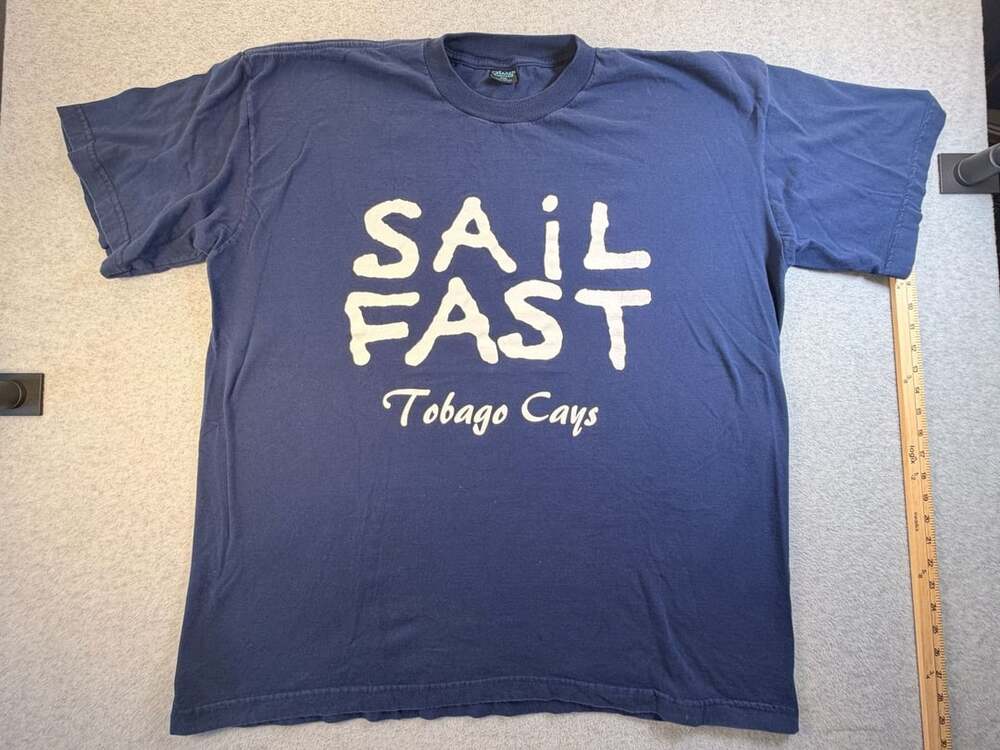 Champ Sportswear Sail Fast Tobago Cays T-Shirt Size XXL Blue